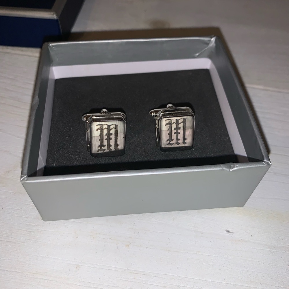 Brand New Men's Cuff Links Monogram M. Custom made by Things Remembered